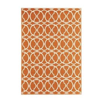 Covor foarte rezistent floorita interlaced, 133 x 190 cm, portocaliu