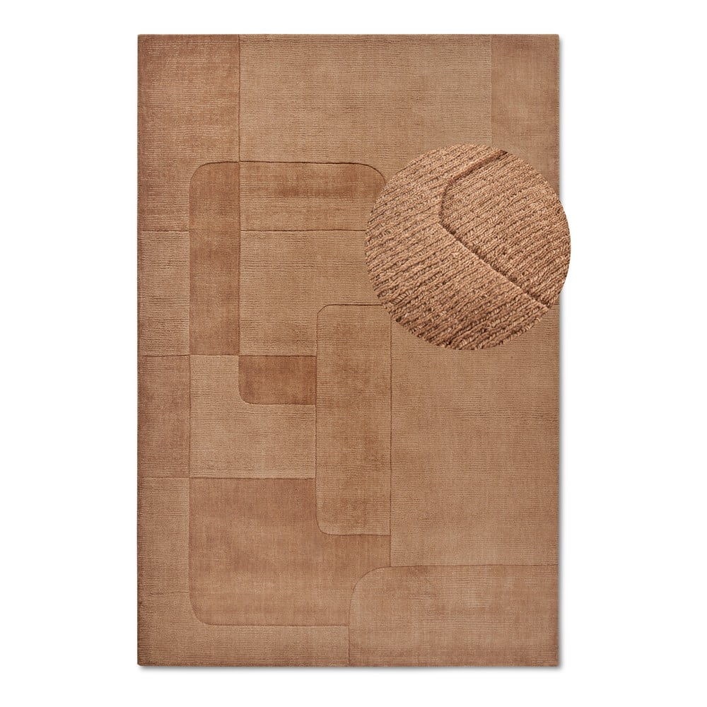 Hnědý ručně tkaný vlněný koberec 160x230 cm Charlotte – Villeroy&Boch