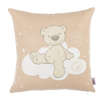 Față de pernă cu amestec din bumbac apolena bear, 35 x 35 cm, maro