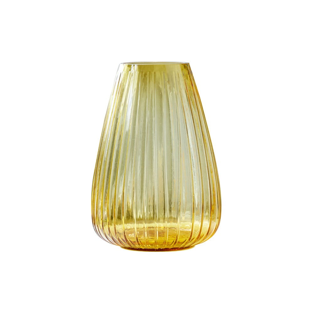 Žlutá skleněná váza Bitz Kusintha, výška 22 cm