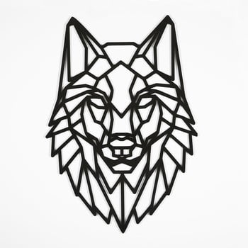 Decorațiune de perete husky, 39 x 65 cm, negru
