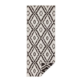 Covor reversibil bougari rio, 80 x 350 cm, maro - alb