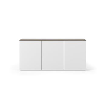 Comodă cu blat în decor de nuc temahome join, 180 x 84 cm, alb