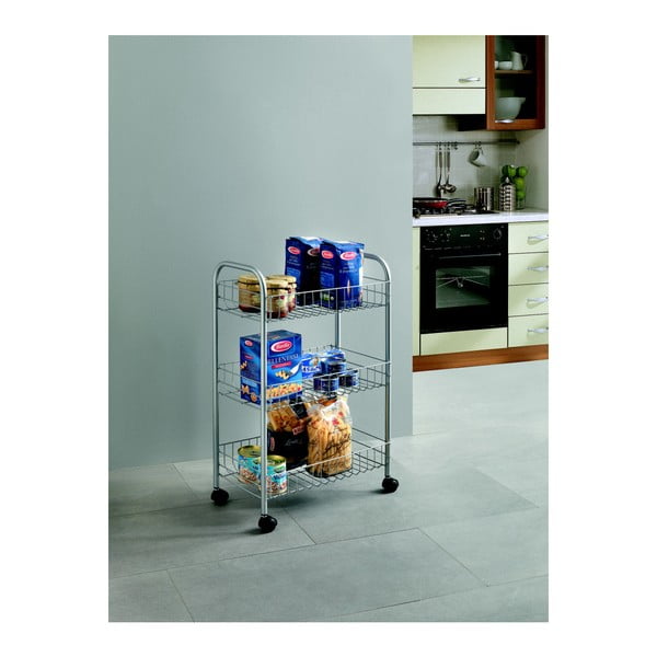 Pojízdný stojan s 3 policemi Metaltex Lugano