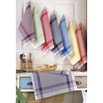 Set 8 prosoape pure cotton flannel, 50 x 70 cm
