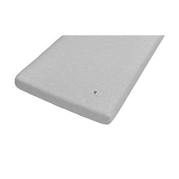 Cearceaf din in pentru copii bellamy stripes, 70 x 140 cm, gri