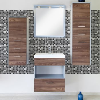 Set 9 autocolante de perete ambiance shade of grey, 10 x 10 cm