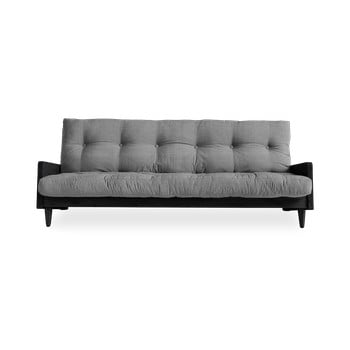 Canapea extensibilă karup design indie black/granite grey, gri