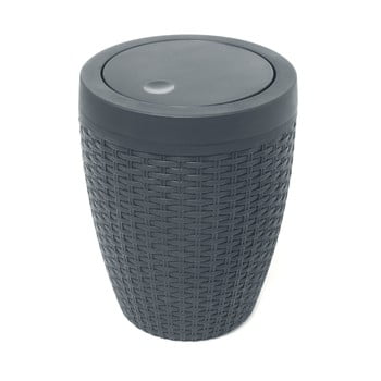 Coș pentru baie addis rattan bath bin charcoal, 5 l, gri