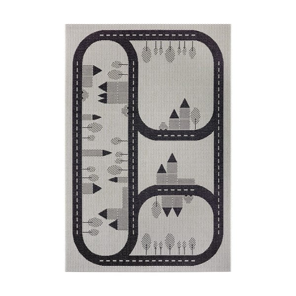 Krémový dětský koberec Ragami Roads, 160 x 230 cm