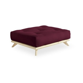Taburet karup design senza natural/bordeaux, roșu închis