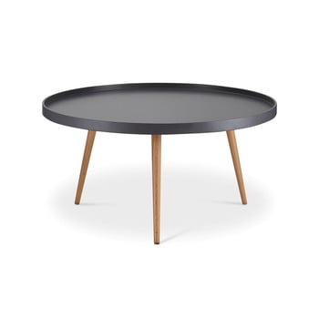 Măsuță de cafea cu picioare din lemn de fag furnhouse opus, Ø 90 cm, gri