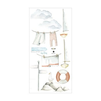 Set autocolante de perete dekornik port by day, 50 x 100 cm