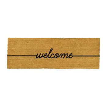 Covoraș intrare din fibre de cocos lung artsy doormats welcome, 120 x 40 cm