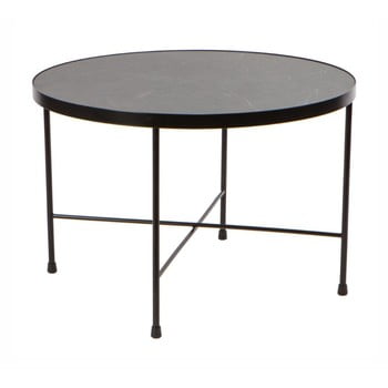 Masă de cafea metalică nørdifra marble, ⌀ 60 cm, negru