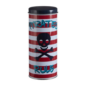 Recipient rotund din tablă premier housewares pirate, Ø 8 x 18 cm