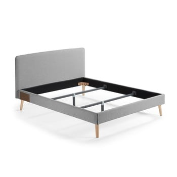 Pat dublu la forma lydia, 203x164,5 cm, gri