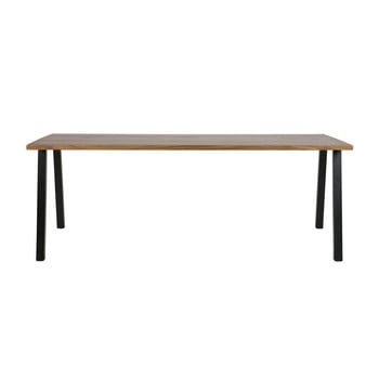 Masă din furnir de nuc woood james, 200 x 90 cm