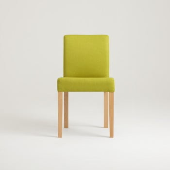 Scaun cu picioare de culoare naturală, custom form wilton, verde