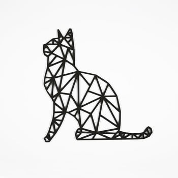 Decorațiune de perete black cat, 39 x 65 cm, negru