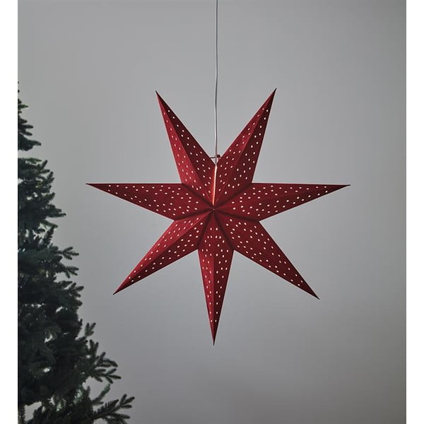 Červená závěsná světelná dekorace Markslöjd Clara, výška 75 cm