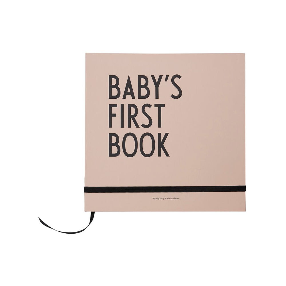 Růžová dětská vzpomínková knížka Design Letters Baby's First Book
