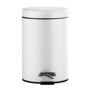 Coș de gunoi cu pedală wenko spiro, 3 l, alb