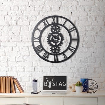 Ceas din metal pentru perete industrial, 70 x 70 cm