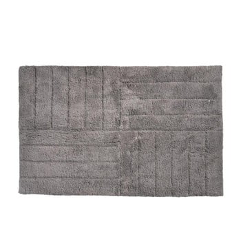 Covor baie din bumbac zone classic, 50 x 80 cm, gri maro