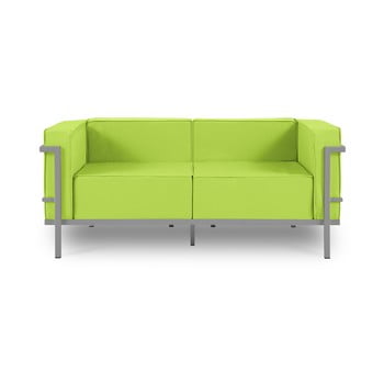 Canapea cu două locuri, adecvată pentru exterior calme jardin cannes, verde lime - gri