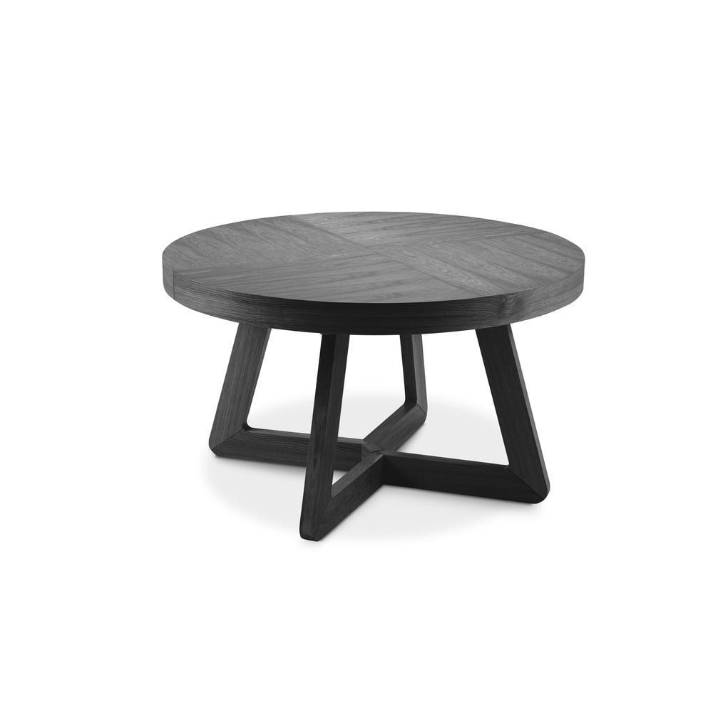 Černý rozkládací stůl z dubového dřeva Windsor & Co Sofas Bodil, ø 130 cm