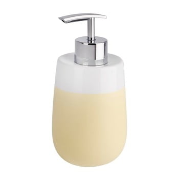 Dozator din ceramică pentru săpun lichid wenko matta, alb - galben