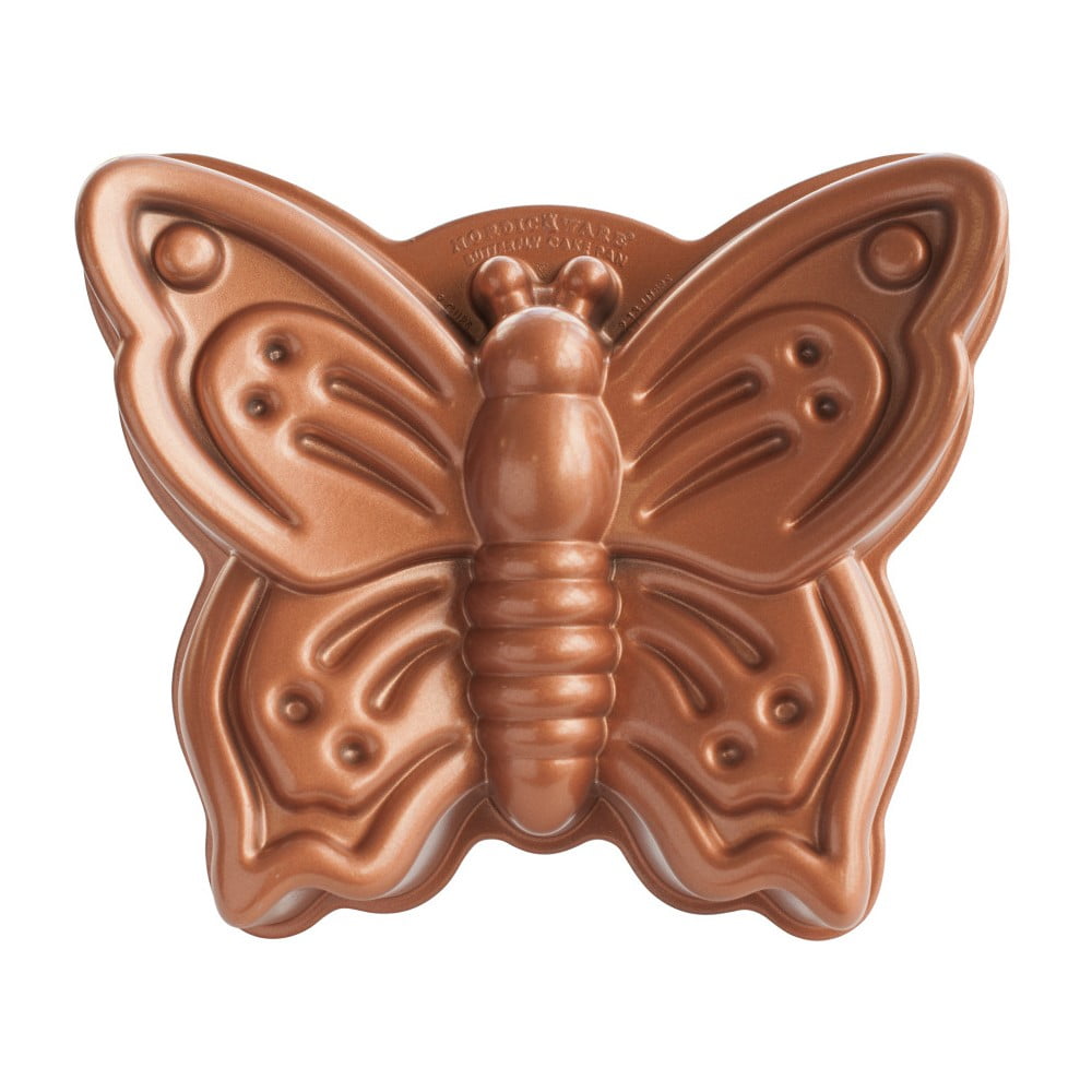 Forma na bábovku ve tvaru motýla v měděné barvě Nordic Ware Butterfly, 2,1 l
