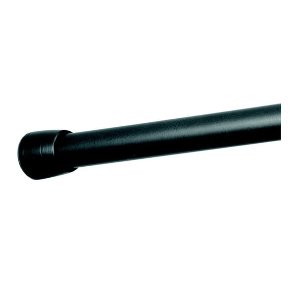 Černá tyč na sprchový závěs s nastavitelnou délkou iDesign Cameo, délka 66 - 107 cm