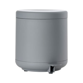 Coș de gunoi cu pedală pentru baie zone ume, 4 l, gri