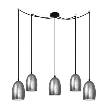 Lustră cu 5 brate ume elementary, silver/black/black