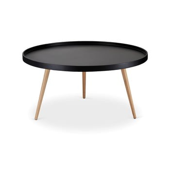 Măsuță de cafea cu picioare din lemn de fag furnhouse opus, Ø 90 cm, negru