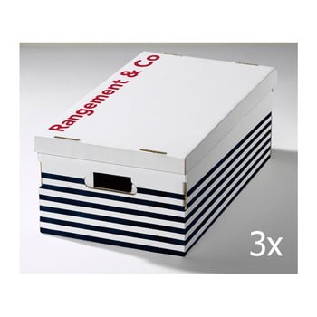 Set 3 cutii pentru depozitare compactor marinieres