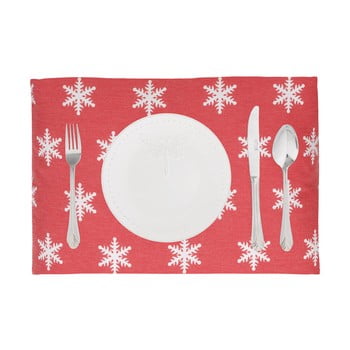 Set 2 suporturi farfurie cu model de crăciun apolena shine snow, 33 x 45 cm