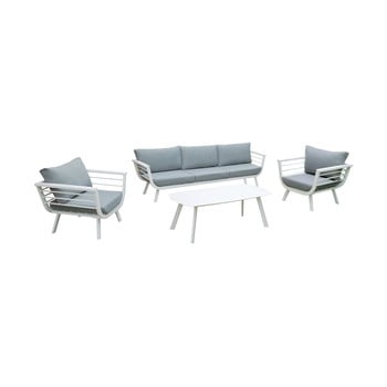 Set mobilier de grădină din 4 piese, cadru din aluminiu addu elia