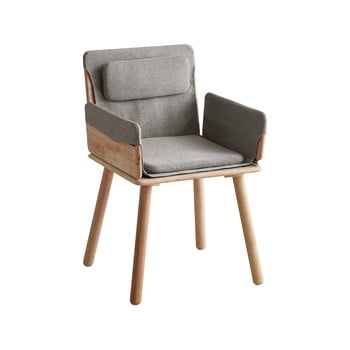 Scaun cu șezut textil și cotiere deep furniture jack