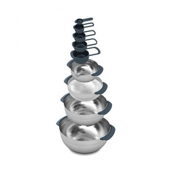 Set cu 9 oale de bucătărie din oțel inoxidabil nest