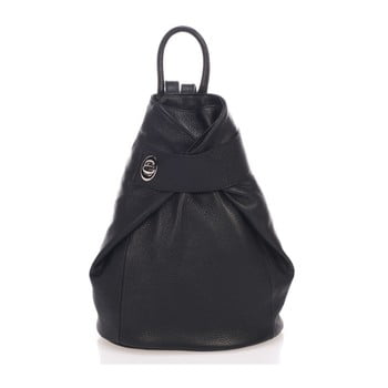 Rucsac din piele lisa minardi narni, negru