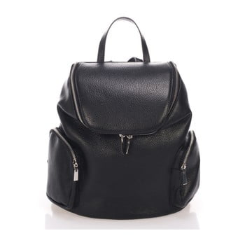 Rucsac din piele lisa minardi mardi, negru