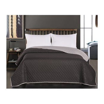 Cuvertură reversibilă din microfibră decoking axel, 200 x 220 cm, negru - argintiu