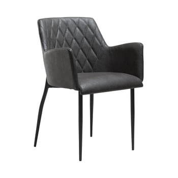 Scaun cu cotiere dan-form rombo faux, gri