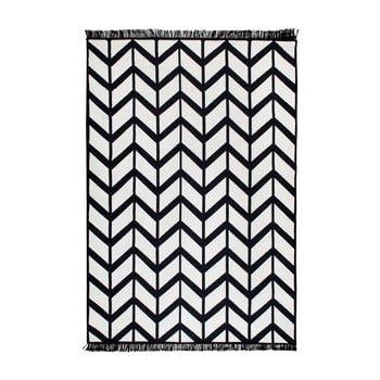 Covor reversibil kirke, 120 x 180 cm, alb-negru