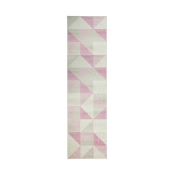 Covor flair rugs urban triangle, 60 x 220 cm, roz
