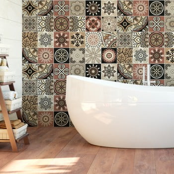 Set 24 autocolante de perete ambiance tiles piura, 15 x 15 cm
