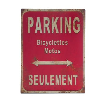 Placă metalică antic line parking, 25 x 33 cm